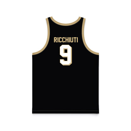 Wake Forest - NCAA Men's Basketball : Vincent Ricchiuti - Black Basketball Jersey-1