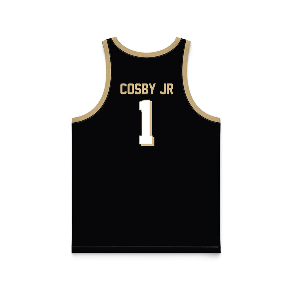 Wake Forest - NCAA Men's Basketball : Davin Cosby Jr - Black Basketball Jersey