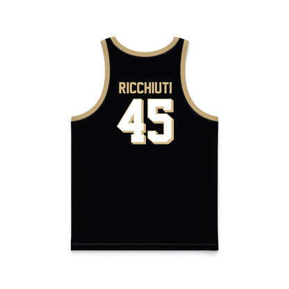 Wake Forest - NCAA Men's Basketball : Vincent Ricchiuti - Black Basketball Jersey