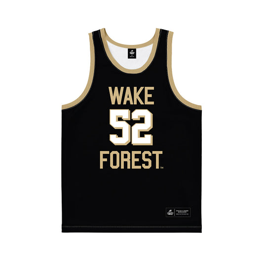 Wake Forest - NCAA Men's Basketball : Will Underwood - Black Basketball Jersey