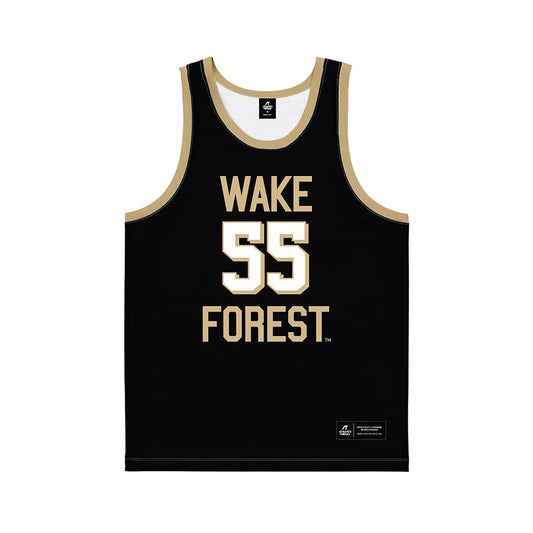 Wake Forest - NCAA Men's Basketball : Churchill Abass - Black Basketball Jersey