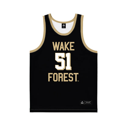 Wake Forest - NCAA Men's Basketball : Kevin Dunn - Black Basketball Jersey