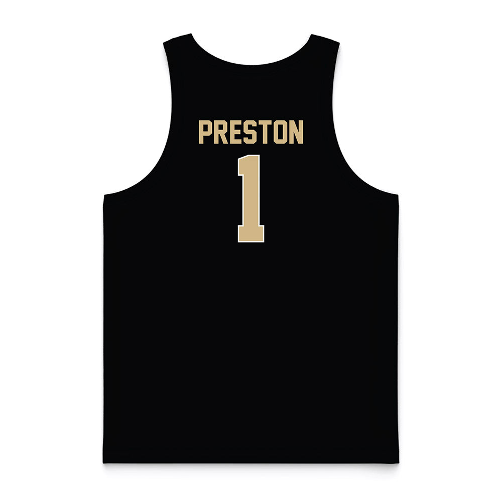 Wake Forest - NCAA Women's Basketball : Raven Preston - Black Basketball Jersey-1