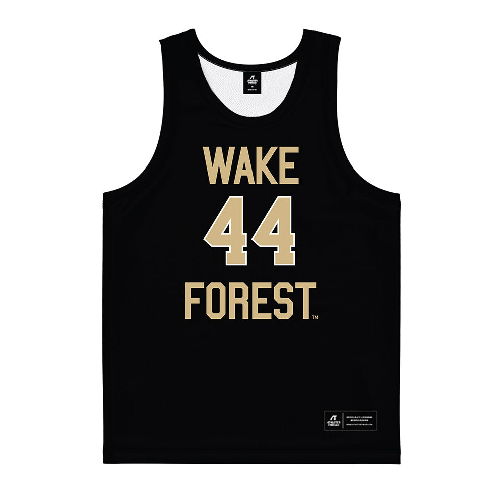 Wake Forest - NCAA Women's Basketball : Emily Johns - Black Basketball Jersey