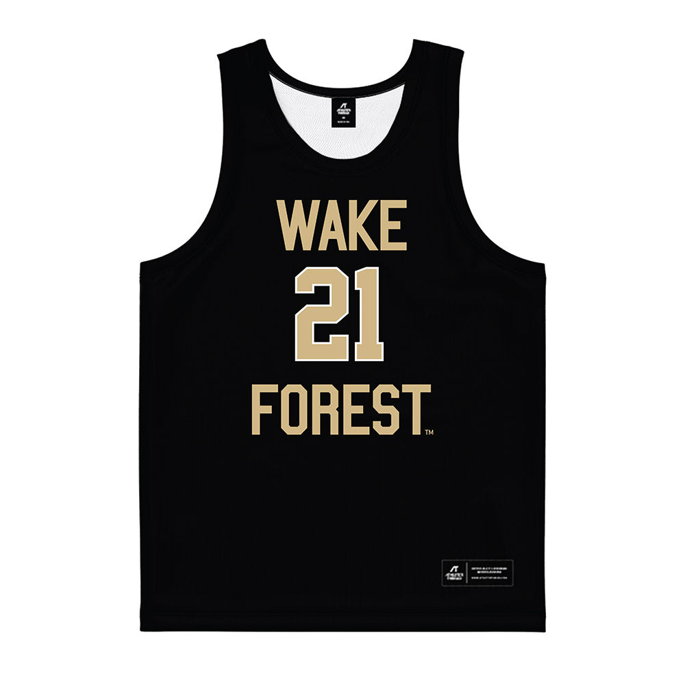 Wake Forest - NCAA Women's Basketball : Elise Williams - Black Basketball Jersey