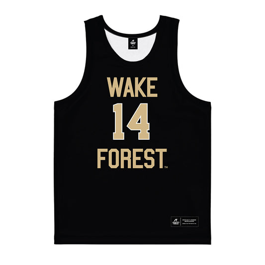 Wake Forest - NCAA Women's Basketball : Rylie Theuerkauf - Black Basketball Jersey