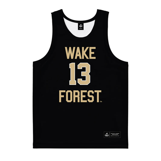 Wake Forest - NCAA Women's Basketball : Grace Oliver - Black Basketball Jersey-0