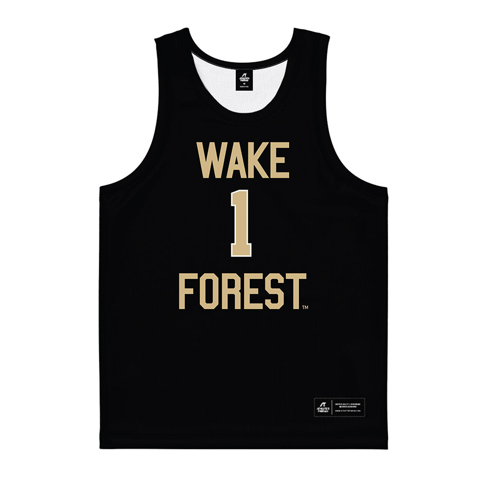 Wake Forest - NCAA Women's Basketball : Raven Preston - Black Basketball Jersey-0