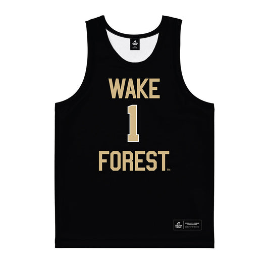 Wake Forest - NCAA Women's Basketball : Raven Preston - Black Basketball Jersey-0