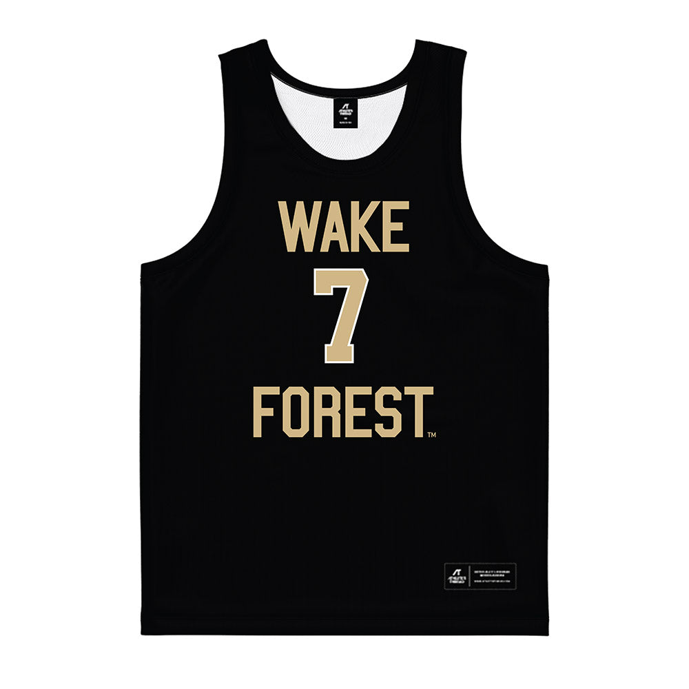 Wake Forest - NCAA Women's Basketball : Savannah Metcalfe - Black Basketball Jersey-0