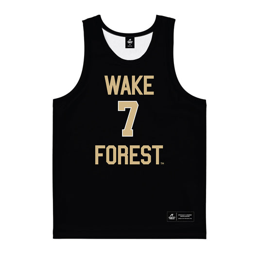 Wake Forest - NCAA Women's Basketball : Savannah Metcalfe - Black Basketball Jersey-0