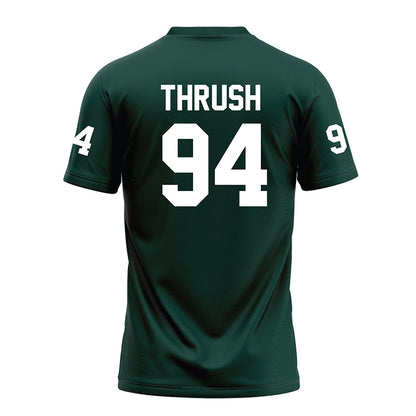 Michigan State - NCAA Football : Cal Thrush - Green Football Jersey-1