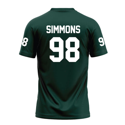 Michigan State - NCAA Football : Derrick Simmons - Green Football Jersey-1