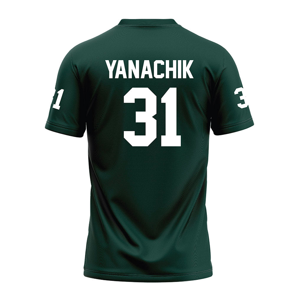 Michigan State - NCAA Football : Jack Yanachik - Green Football Jersey