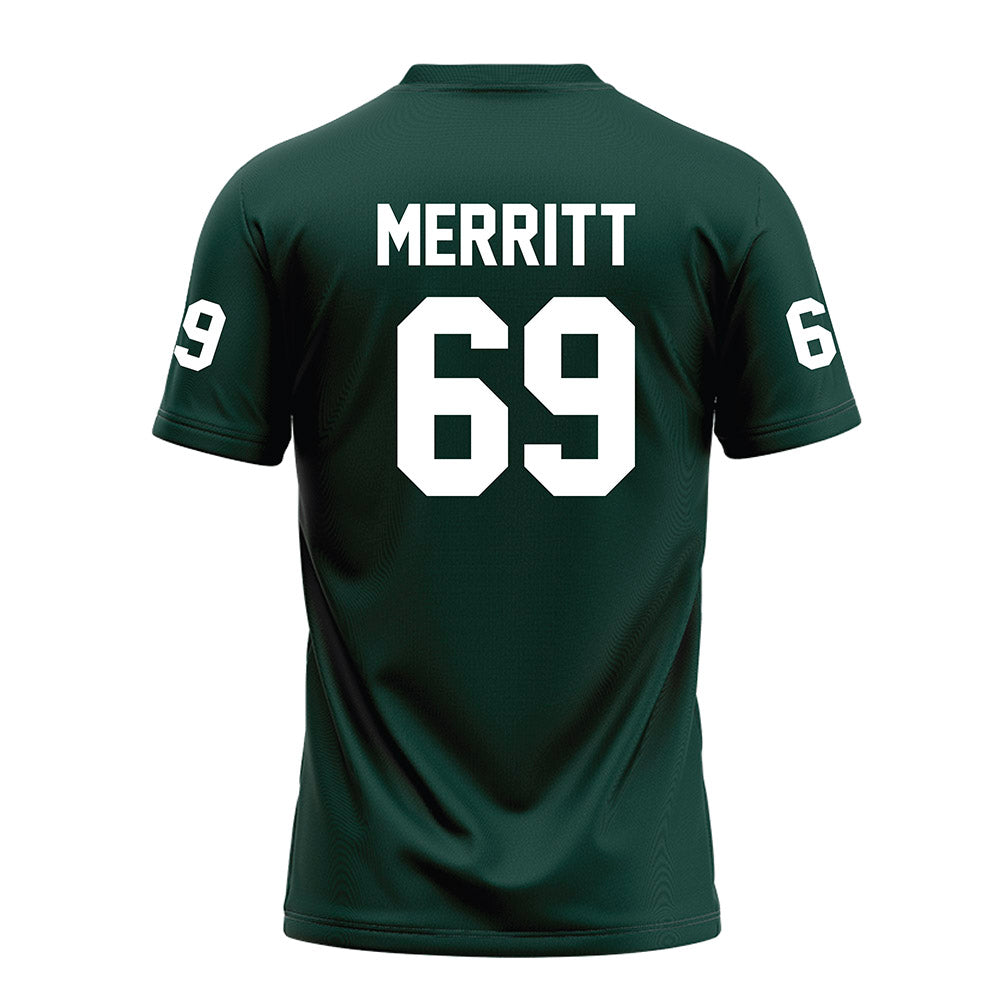 Michigan State - NCAA Football : Jacob Merritt - Green Football Jersey