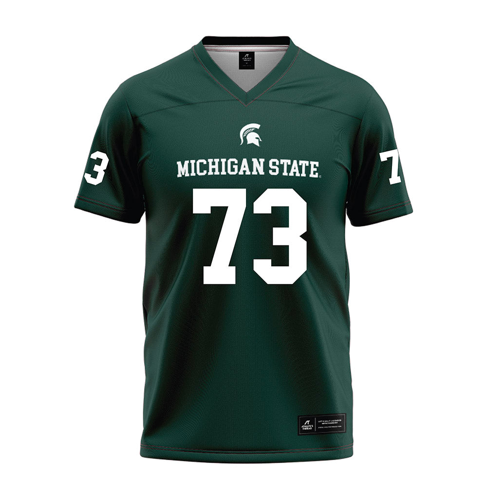 Michigan State - NCAA Football : Rustin Young - Green Football Jersey-0