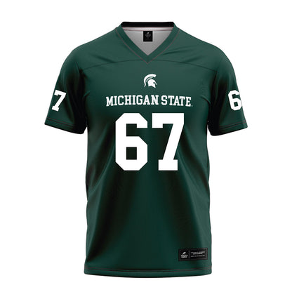 Michigan State - NCAA Football : Hayden Lorius - Green Football Jersey-0