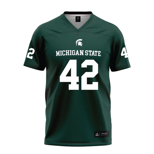 Michigan State - NCAA Football : David Millikin - Green Football Jersey