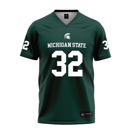 Michigan State - NCAA Football : James Schott - Green Football Jersey