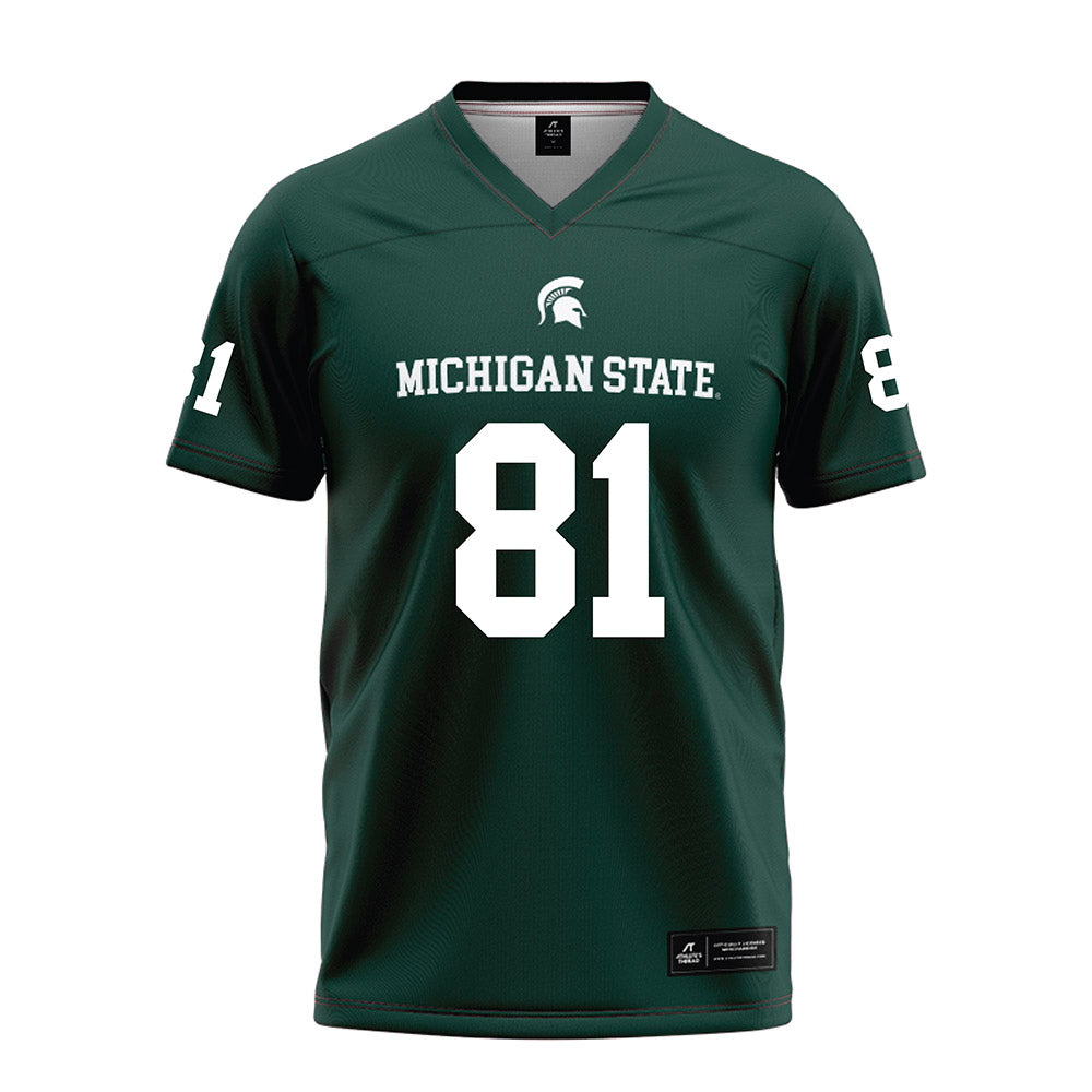 Michigan State - NCAA Football : Michael Masunas - Green Football Jersey