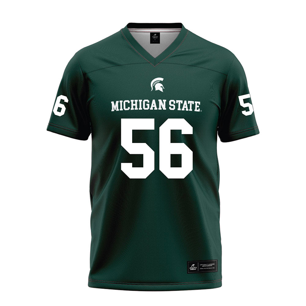 Michigan State - NCAA Football : Christopher Piwowarczyk - Green Football Jersey