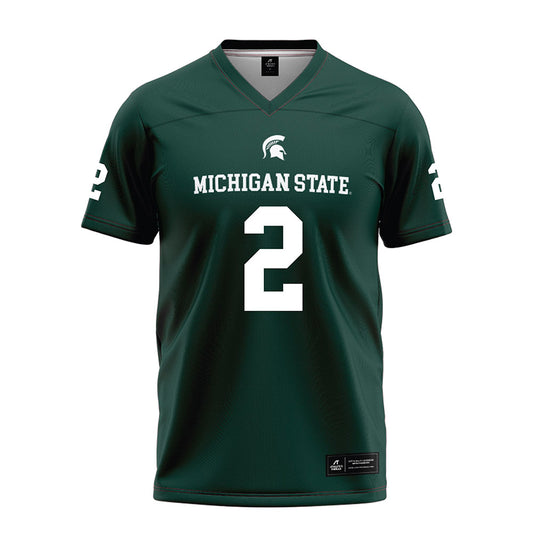 Michigan State - NCAA Football : Aydan West - Green Football Jersey-0