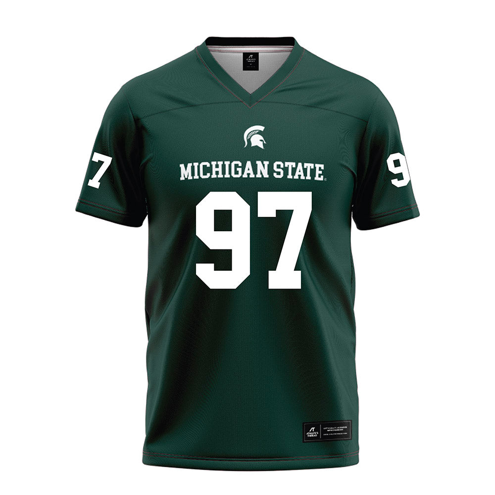 Michigan State - NCAA Football : Maverick Hansen - Green Football Jersey