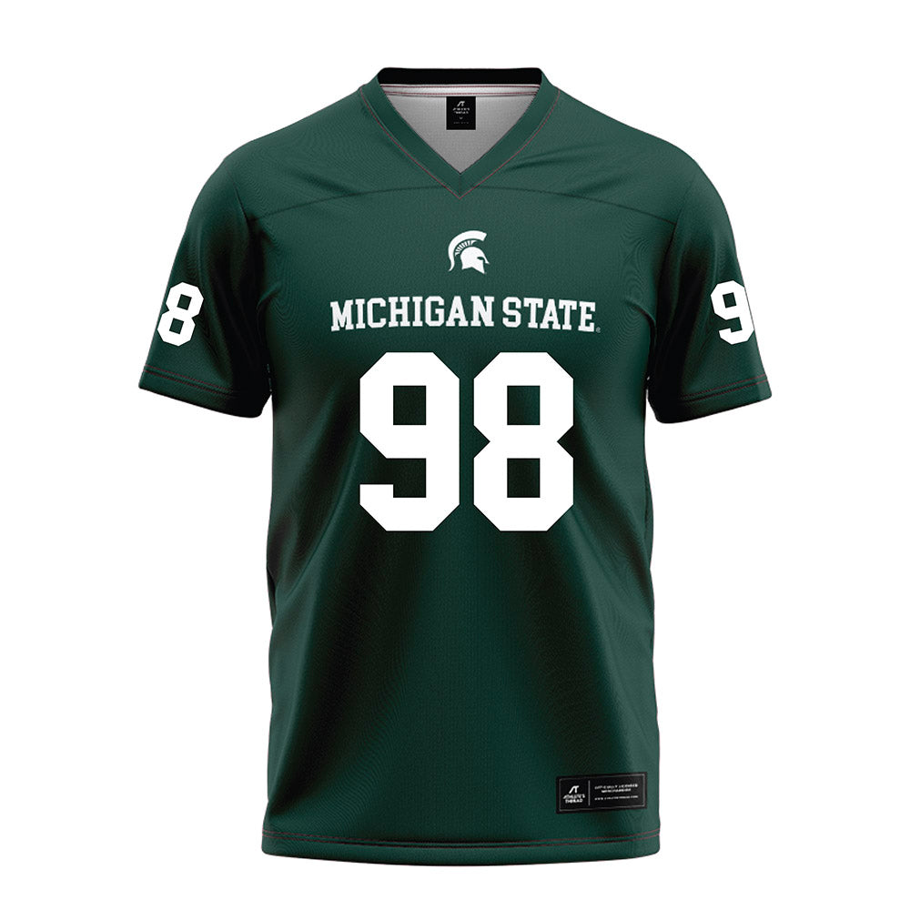 Michigan State - NCAA Football : Derrick Simmons - Green Football Jersey-0