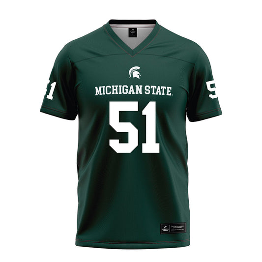 Michigan State - NCAA Football : Matthew Gulbin - Green Football Jersey-0