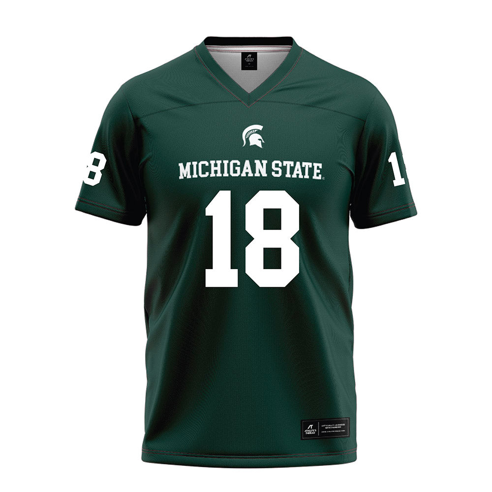 Michigan State - NCAA Football : Atticus Carridine - Green Football Jersey-0
