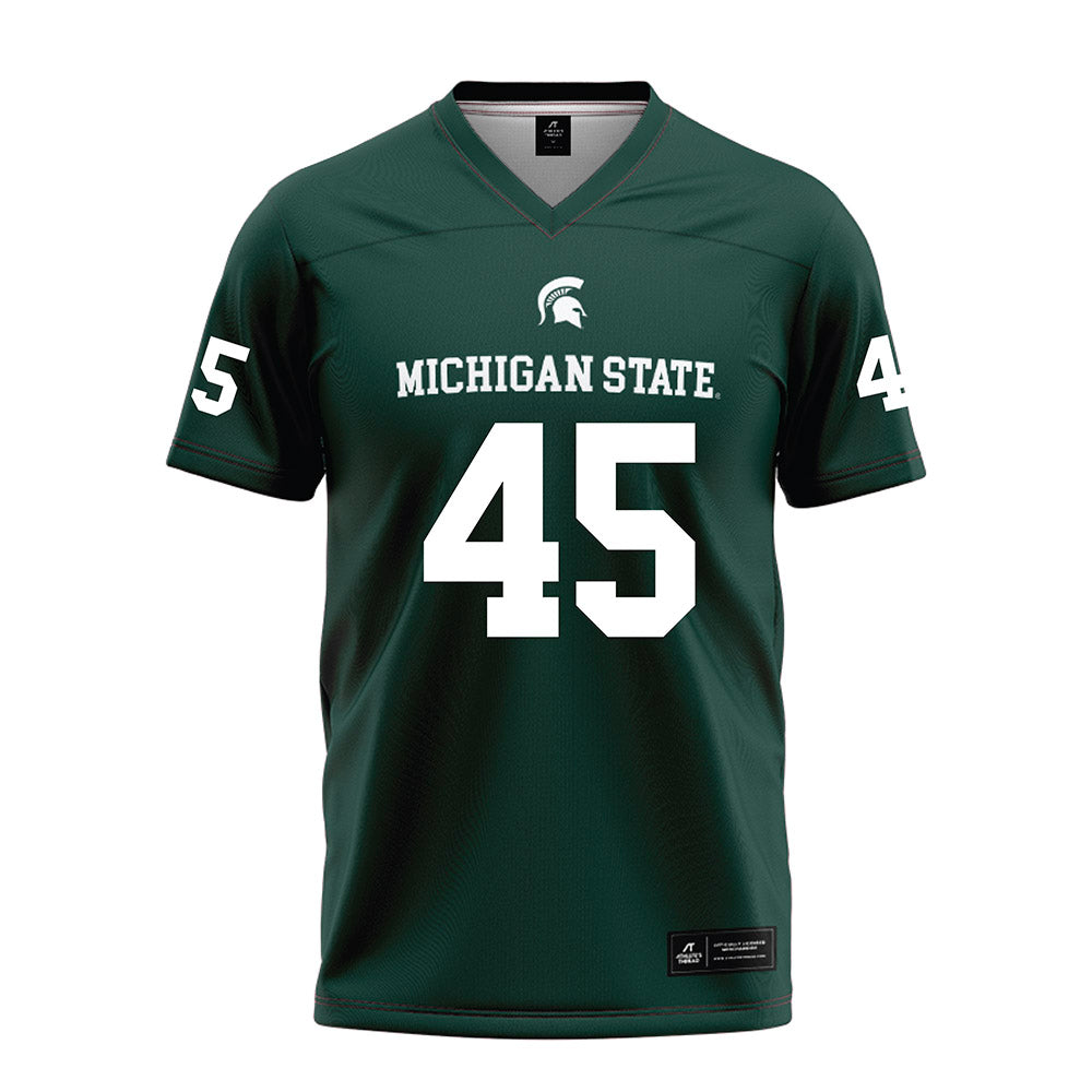 Michigan State - NCAA Football : Brady Pretzlaff - Green Football Jersey