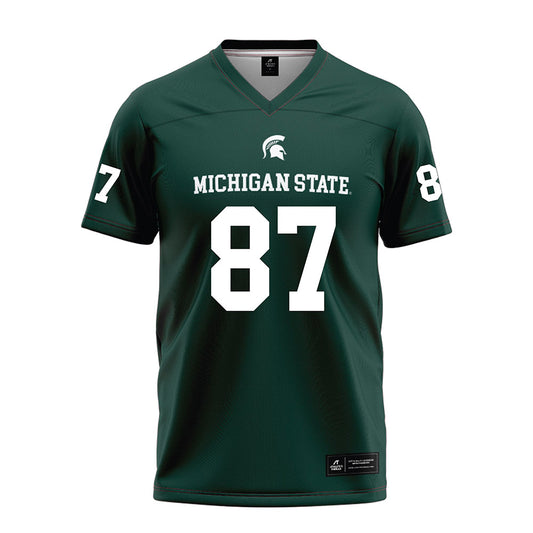 Michigan State - NCAA Football : Luke DeJager - Green Football Jersey-0