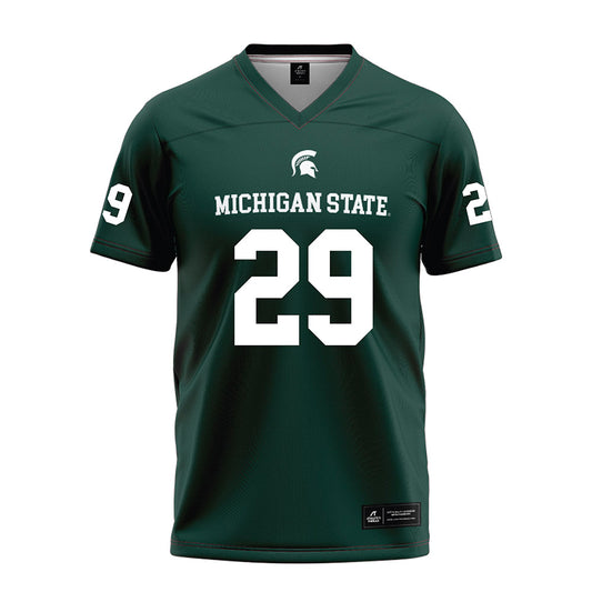 Michigan State - NCAA Football : George Mullins - Green Football Jersey-0