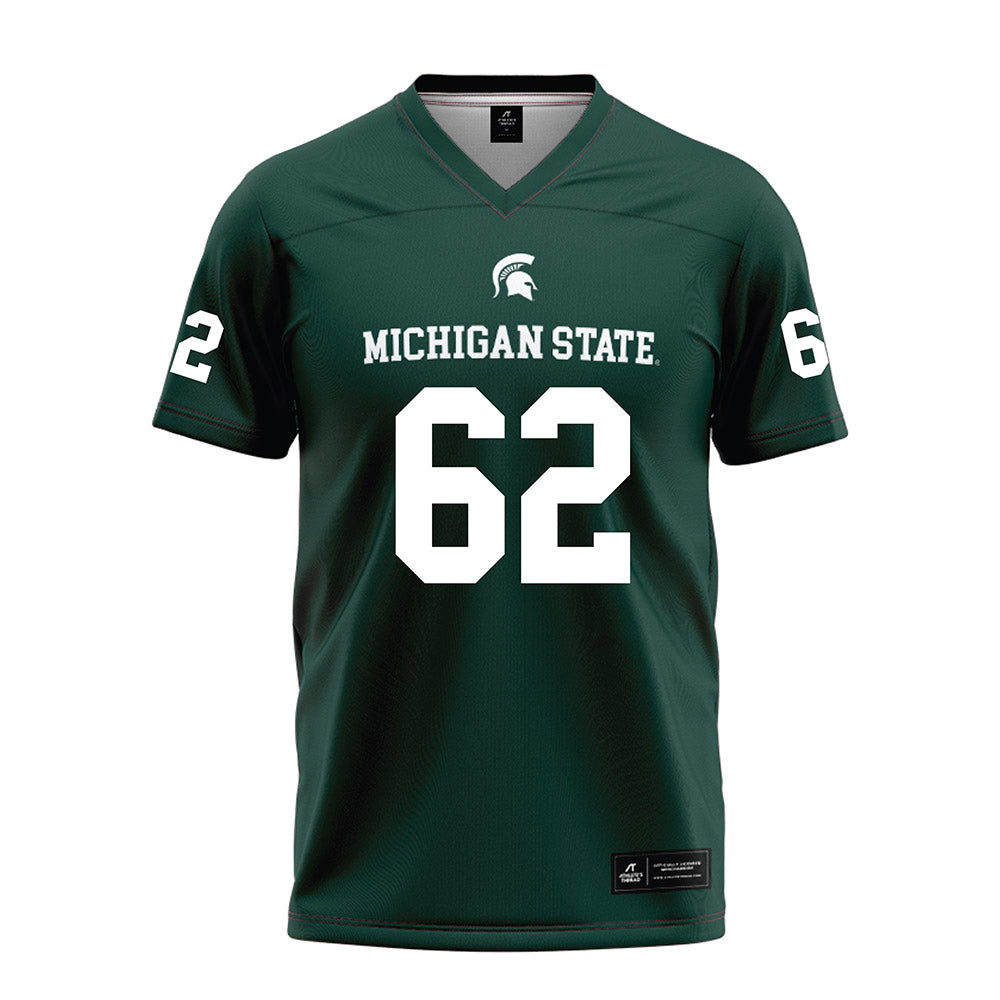Michigan State - NCAA Football : Justin Bell - Green Football Jersey-0