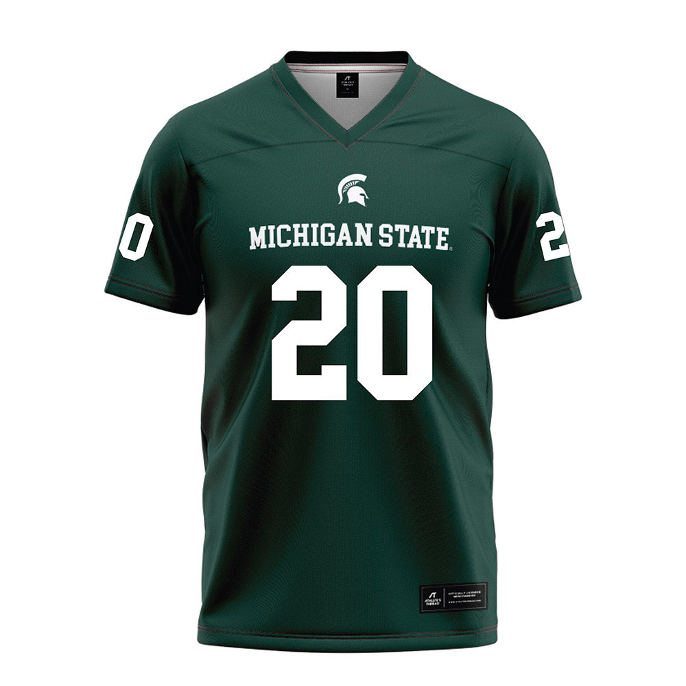 Michigan State - NCAA Football : Shawn Foster - Green Football Jersey