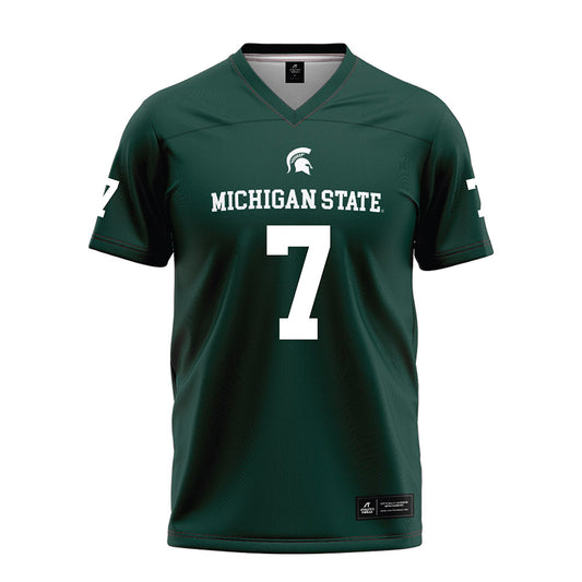 Michigan State - NCAA Football : Joshua Eaton - Green Football Jersey-0