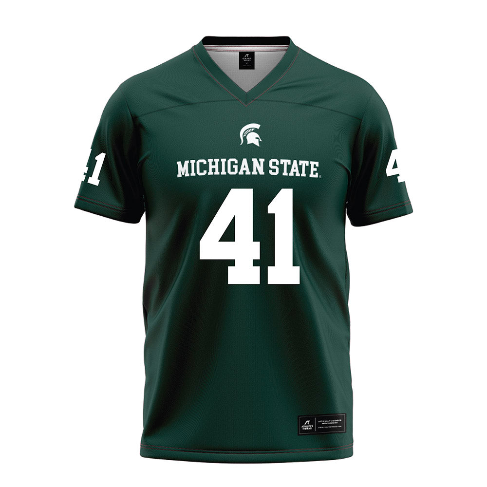 Michigan State - NCAA Football : David Santiago - Green Football Jersey-0