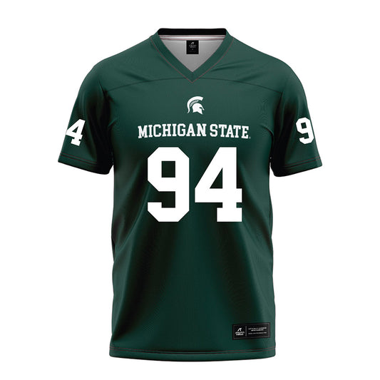 Michigan State - NCAA Football : Cal Thrush - Green Football Jersey-0