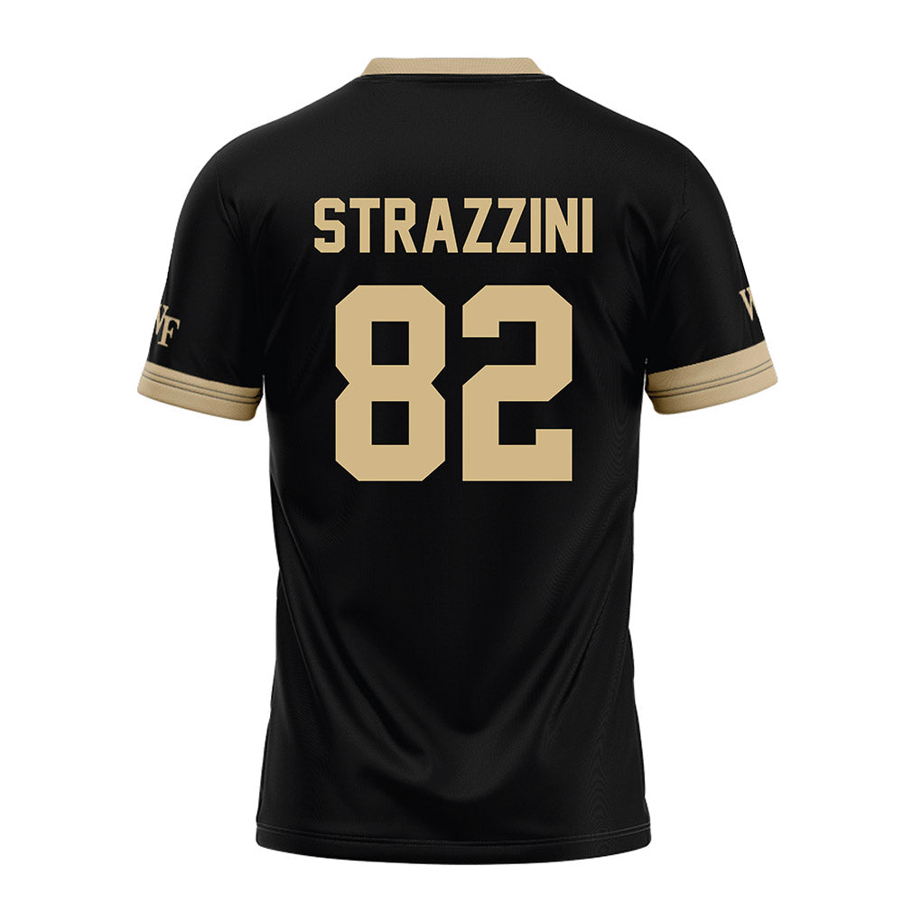 Wake Forest - NCAA Football : Luca Strazzini - Black Football Jersey-1