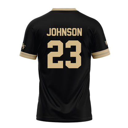 Wake Forest - NCAA Football : Braylon Johnson - Black Football Jersey-1