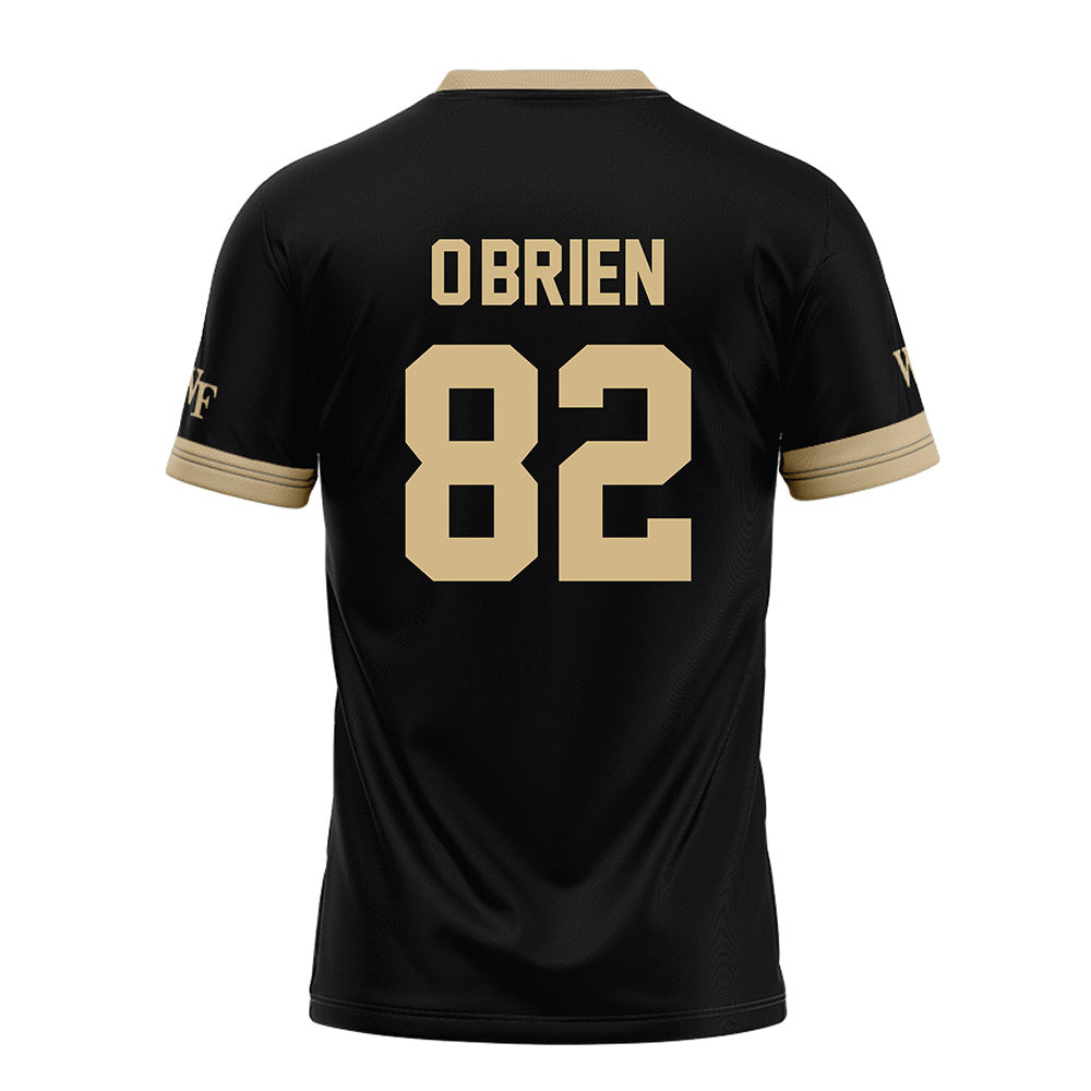 Wake Forest - NCAA Football : Hugh O'Brien - Black Football Jersey-1