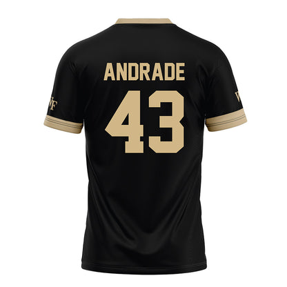 Wake Forest - NCAA Football : Mason Andrade - Black Football Jersey