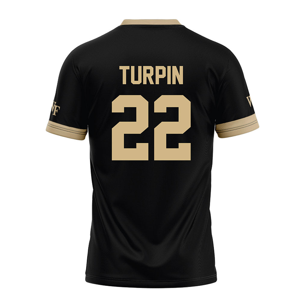 Wake Forest - NCAA Football : Myles Turpin - Black Football Jersey-1