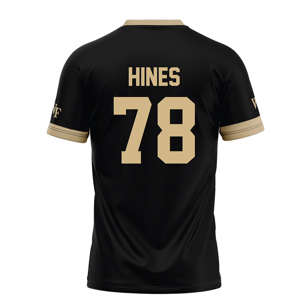 Wake Forest - NCAA Football : Jack Hines - Black Football Jersey