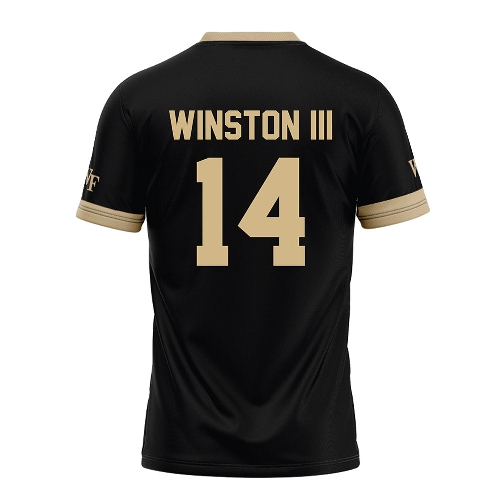 Wake Forest - NCAA Football : Braxton Winston III - Black Football Jersey-1