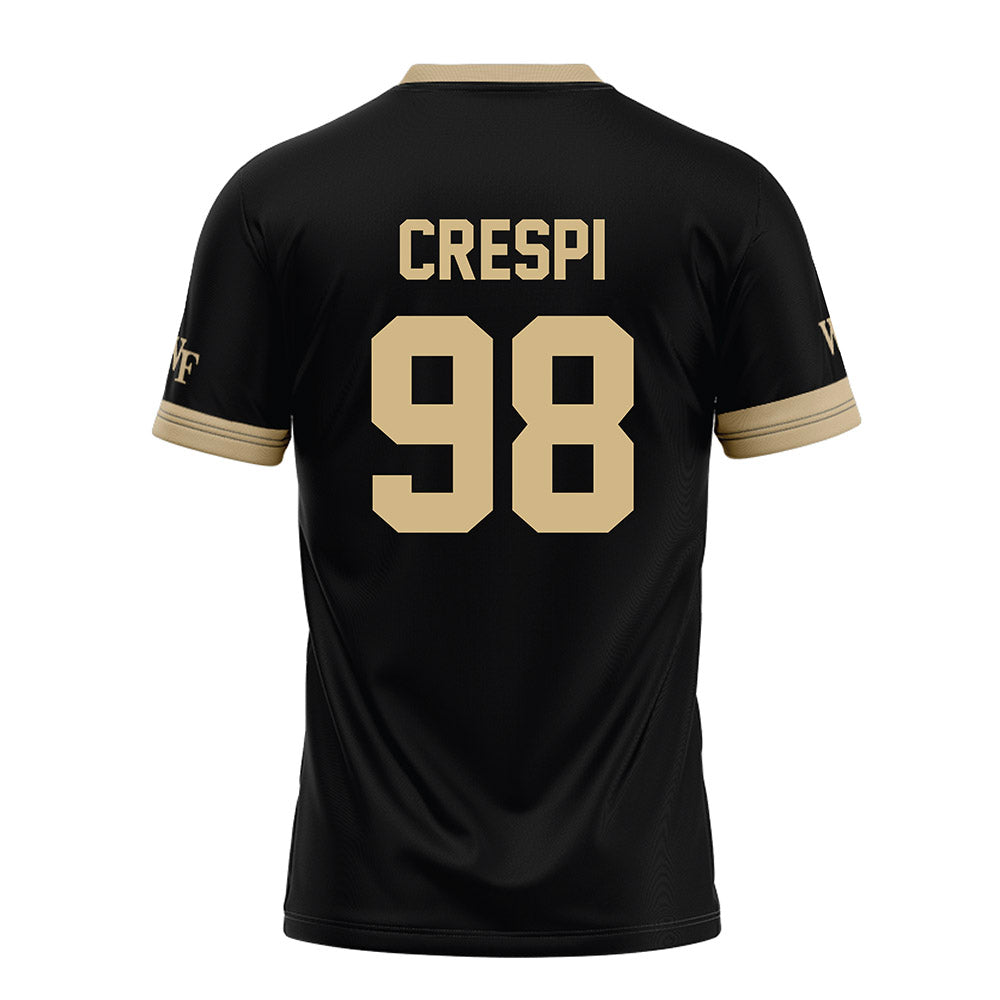 Wake Forest - NCAA Football : Wyatt Crespi - Black Football Jersey