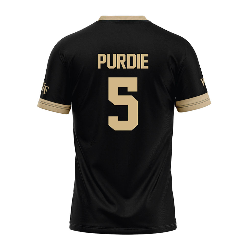 Wake Forest - NCAA Football : Deshawn Purdie - Black Football Jersey-1