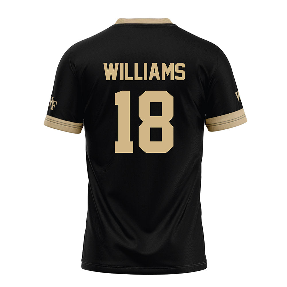 Wake Forest - NCAA Football : Brandon Williams - Black Football Jersey-1
