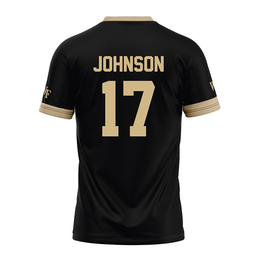 Wake Forest - NCAA Football : Billy Johnson - Black Football Jersey-1