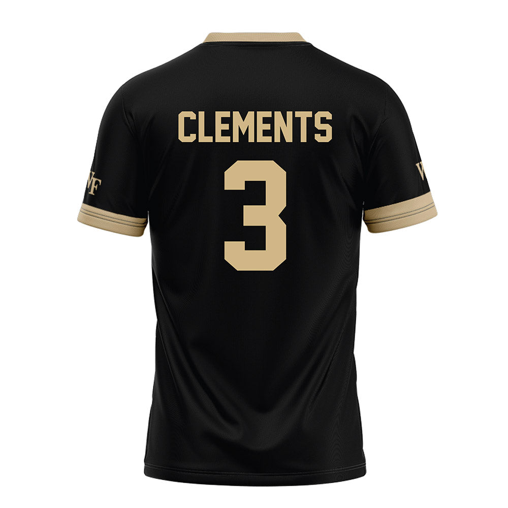 Wake Forest - NCAA Football : JaMario Clements - Black Football Jersey-1